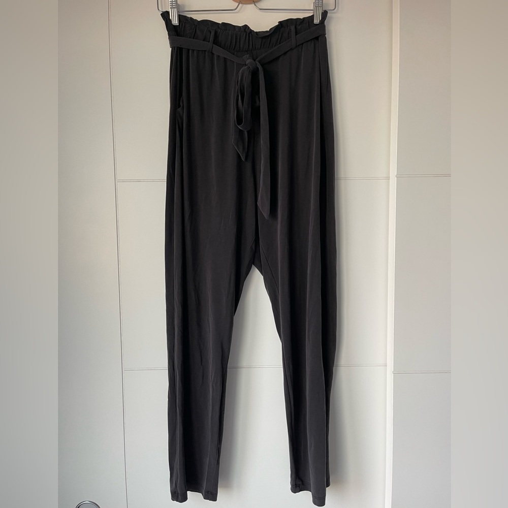 BB Dakota High Waist Paper Bag Pants in Black